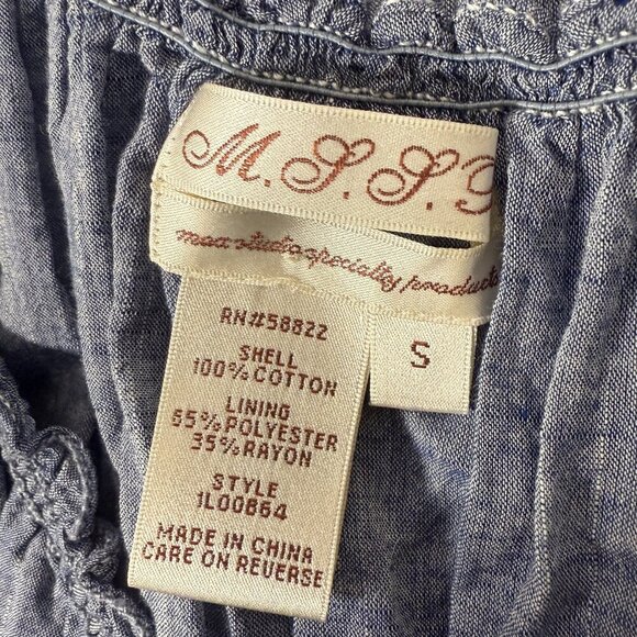 MSSP Mini Blue Chambray Women's Dress Size Small - Picture 2 of 9
